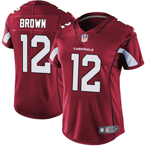 Women's Nike Arizona Cardinals #12 John Brown Red Team Color Vapor Untouchable Elite Player NFL Jersey