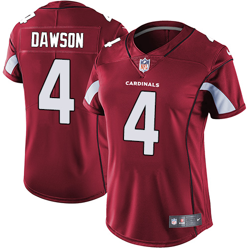Women's Nike Arizona Cardinals #4 Phil Dawson Red Team Color Vapor Untouchable Elite Player NFL Jersey