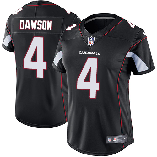 Women's Nike Arizona Cardinals #4 Phil Dawson Black Alternate Vapor Untouchable Limited Player NFL Jersey