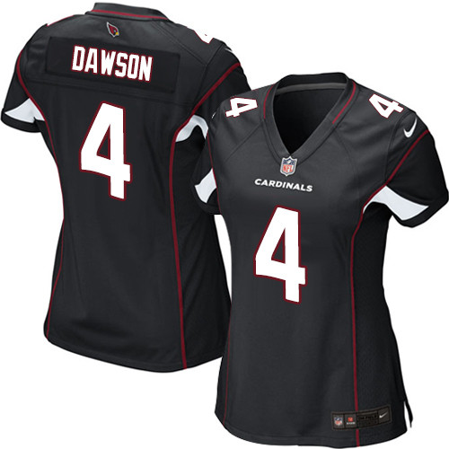 Women's Nike Arizona Cardinals #4 Phil Dawson Game Black Alternate NFL Jersey