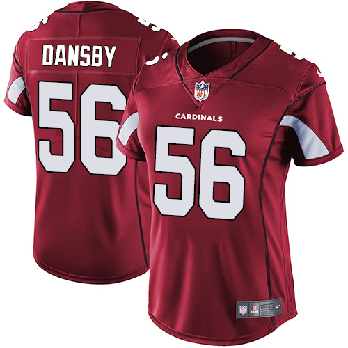 Women's Nike Arizona Cardinals #56 Karlos Dansby Red Team Color Vapor Untouchable Limited Player NFL Jersey