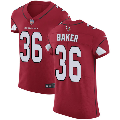 Men's Nike Arizona Cardinals #36 Budda Baker Elite Red Team Color NFL Jersey