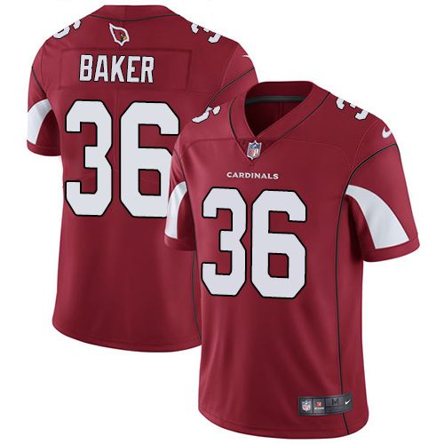Men's Nike Arizona Cardinals #36 Budda Baker Red Team Color Vapor Untouchable Limited Player NFL Jersey