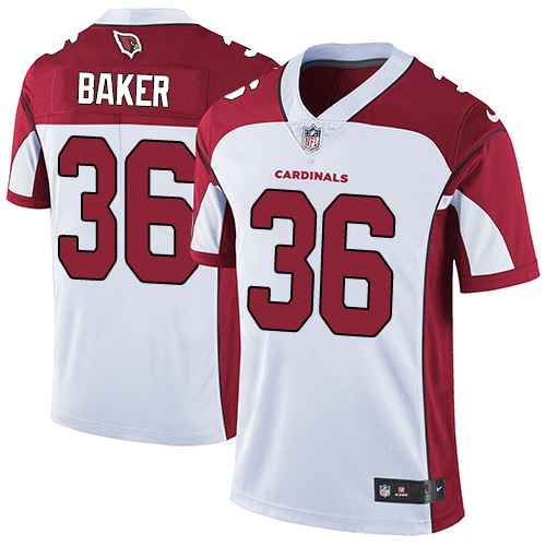 Men's Nike Arizona Cardinals #36 Budda Baker White Vapor Untouchable Limited Player NFL Jersey