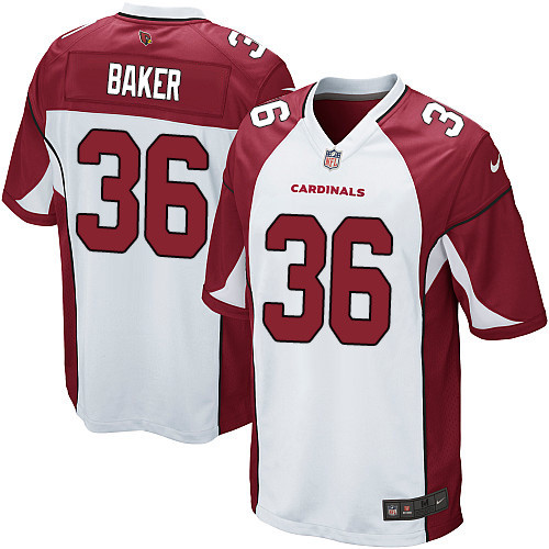 Men's Nike Arizona Cardinals #36 Budda Baker Game White NFL Jersey