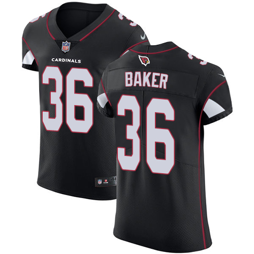 Men's Nike Arizona Cardinals #36 Budda Baker Elite Black Alternate NFL Jersey