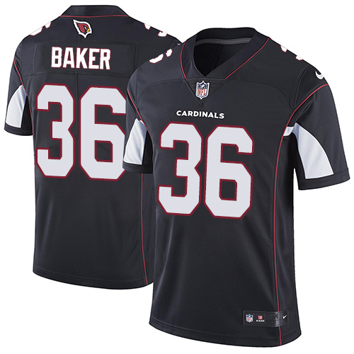 Men's Nike Arizona Cardinals #36 Budda Baker Black Alternate Vapor Untouchable Limited Player NFL Jersey