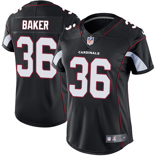 Women's Nike Arizona Cardinals #36 Budda Baker Black Alternate Vapor Untouchable Limited Player NFL Jersey