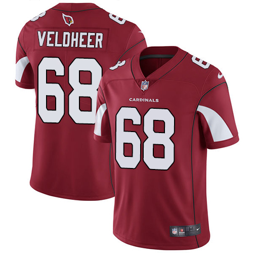 Men's Nike Arizona Cardinals #68 Jared Veldheer Red Team Color Vapor Untouchable Limited Player NFL Jersey