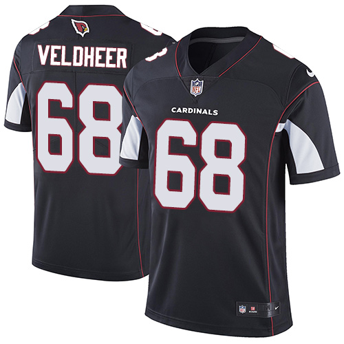 Men's Nike Arizona Cardinals #68 Jared Veldheer Black Alternate Vapor Untouchable Limited Player NFL Jersey