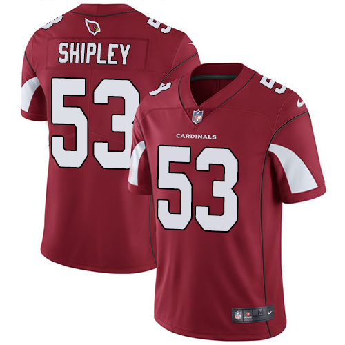 Men's Nike Arizona Cardinals #53 A.Q. Shipley Red Team Color Vapor Untouchable Limited Player NFL Jersey
