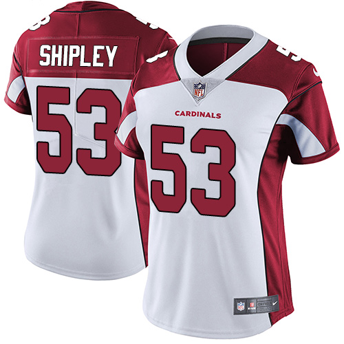 Women's Nike Arizona Cardinals #53 A.Q. Shipley White Vapor Untouchable Elite Player NFL Jersey