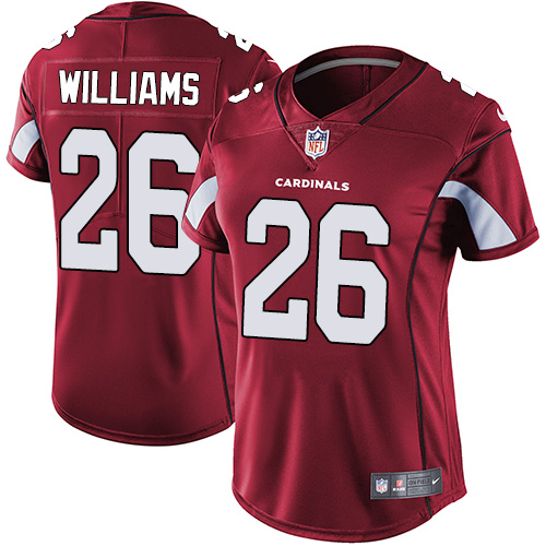 Women's Nike Arizona Cardinals #26 Brandon Williams Red Team Color Vapor Untouchable Elite Player NFL Jersey