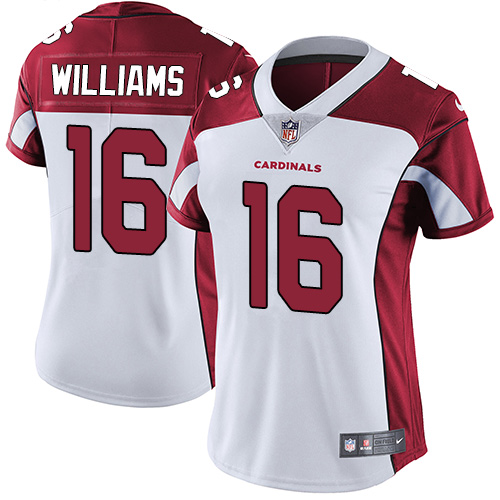 Women's Nike Arizona Cardinals #16 Chad Williams White Vapor Untouchable Elite Player NFL Jersey