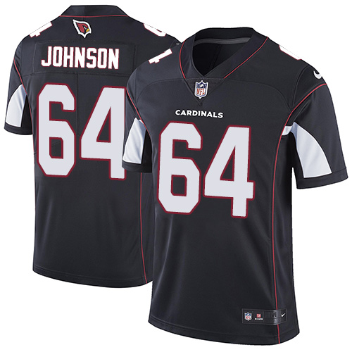 Youth Nike Arizona Cardinals #64 Dorian Johnson Black Alternate Vapor Untouchable Elite Player NFL Jersey