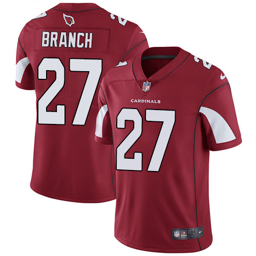 Men's Nike Arizona Cardinals #27 Tyvon Branch Red Team Color Vapor Untouchable Limited Player NFL Jersey