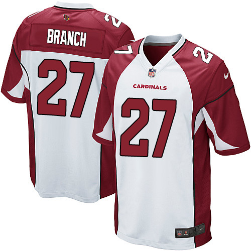Men's Nike Arizona Cardinals #27 Tyvon Branch Game White NFL Jersey