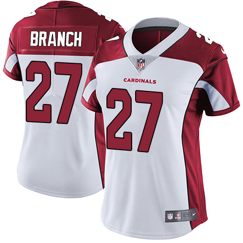 Women's Nike Arizona Cardinals #27 Tyvon Branch White Vapor Untouchable Elite Player NFL Jersey