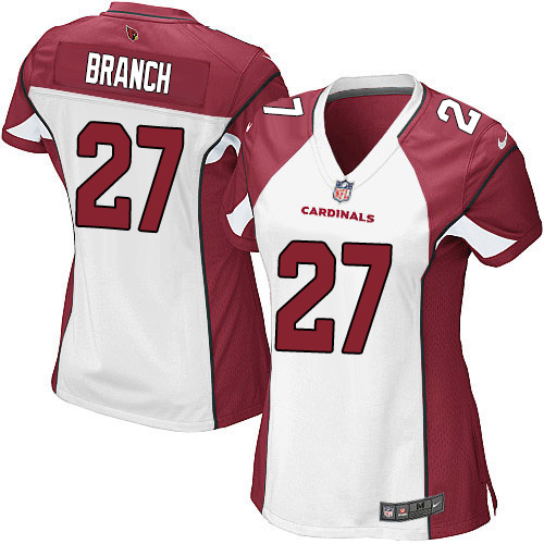 Women's Nike Arizona Cardinals #27 Tyvon Branch Game White NFL Jersey