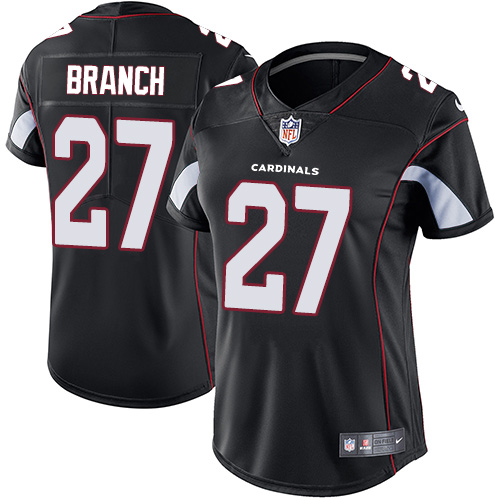 Women's Nike Arizona Cardinals #27 Tyvon Branch Black Alternate Vapor Untouchable Limited Player NFL Jersey