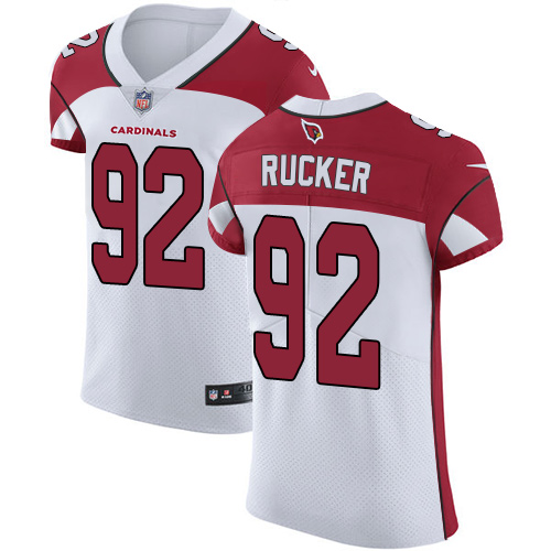 Men's Nike Arizona Cardinals #92 Frostee Rucker Elite White NFL Jersey