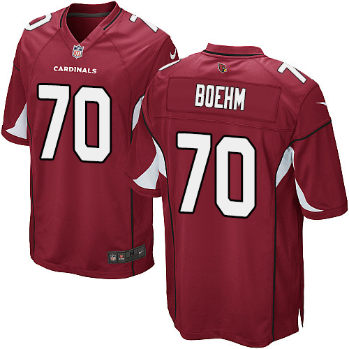 Men's Nike Arizona Cardinals #70 Evan Boehm Game Red Team Color NFL Jersey