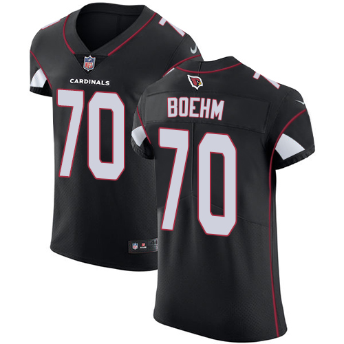 Men's Nike Arizona Cardinals #70 Evan Boehm Elite Black Alternate NFL Jersey