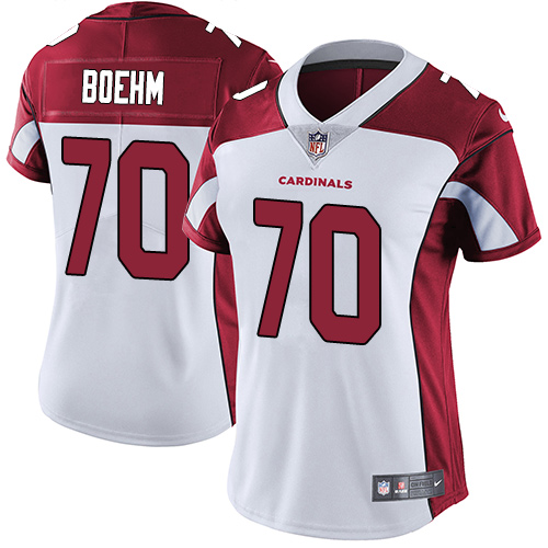 Women's Nike Arizona Cardinals #70 Evan Boehm White Vapor Untouchable Limited Player NFL Jersey
