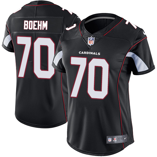 Women's Nike Arizona Cardinals #70 Evan Boehm Black Alternate Vapor Untouchable Limited Player NFL Jersey
