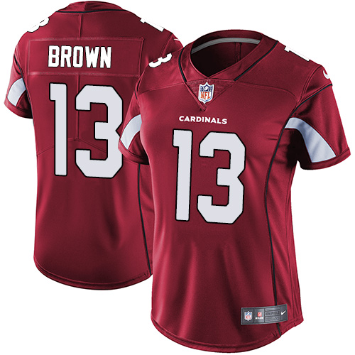 Women's Nike Arizona Cardinals #13 Jaron Brown Red Team Color Vapor Untouchable Limited Player NFL Jersey