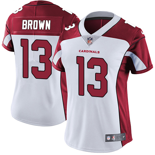 Women's Nike Arizona Cardinals #13 Jaron Brown White Vapor Untouchable Limited Player NFL Jersey