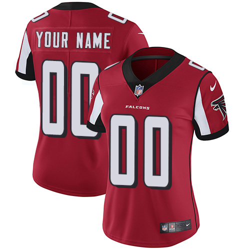 Women's Nike Atlanta Falcons Customized Red Team Color Vapor Untouchable Custom Elite NFL Jersey
