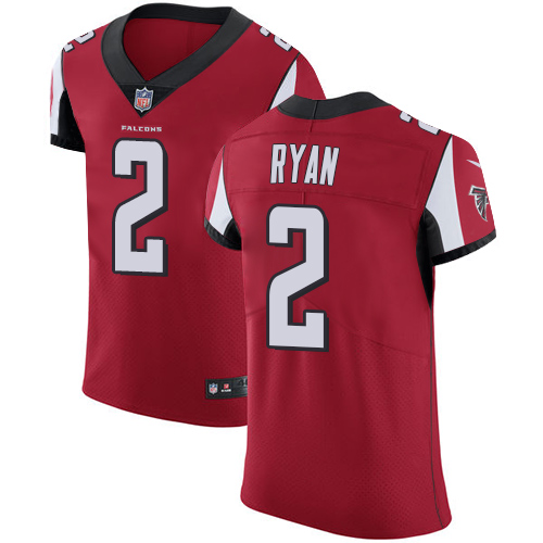 Men's Nike Atlanta Falcons #2 Matt Ryan Red Team Color Vapor Untouchable Elite Player NFL Jersey