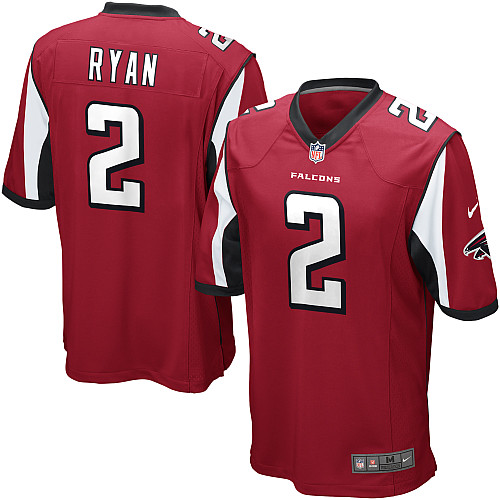 Men's Nike Atlanta Falcons #2 Matt Ryan Game Red Team Color NFL Jersey
