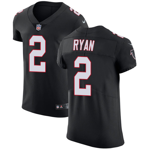 Men's Nike Atlanta Falcons #2 Matt Ryan Black Alternate Vapor Untouchable Elite Player NFL Jersey