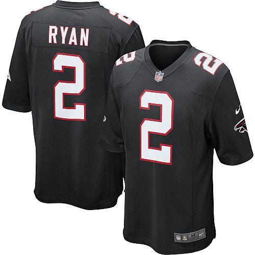Men's Nike Atlanta Falcons #2 Matt Ryan Game Black Alternate NFL Jersey