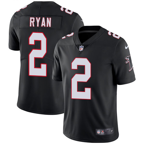 Youth Nike Atlanta Falcons #2 Matt Ryan Black Alternate Vapor Untouchable Limited Player NFL Jersey