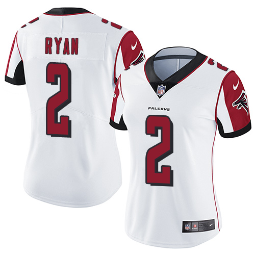 Women's Nike Atlanta Falcons #2 Matt Ryan White Vapor Untouchable Limited Player NFL Jersey