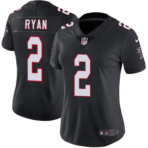 Women's Nike Atlanta Falcons #2 Matt Ryan Black Alternate Vapor Untouchable Elite Player NFL Jersey