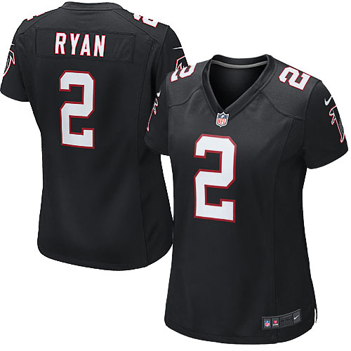 Women's Nike Atlanta Falcons #2 Matt Ryan Game Black Alternate NFL Jersey