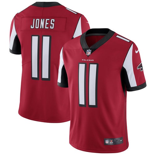 Men's Nike Atlanta Falcons #11 Julio Jones Red Team Color Vapor Untouchable Limited Player NFL Jersey