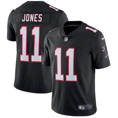 Men's Nike Atlanta Falcons #11 Julio Jones Black Alternate Vapor Untouchable Limited Player NFL Jersey