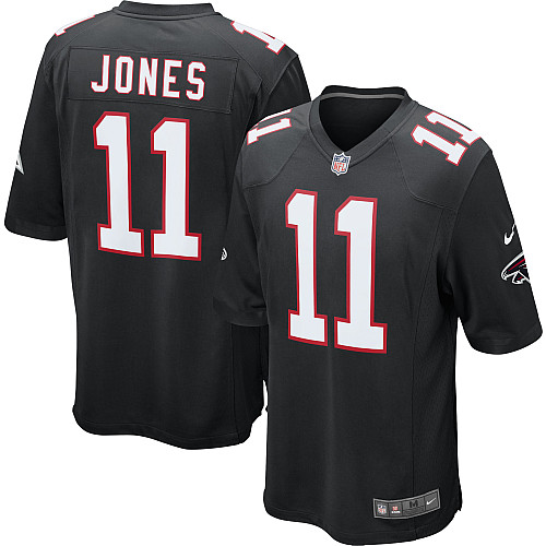 Men's Nike Atlanta Falcons #11 Julio Jones Game Black Alternate NFL Jersey