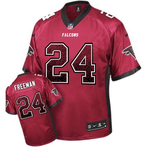 Men's Nike Atlanta Falcons #24 Devonta Freeman Elite Red Drift Fashion NFL Jersey