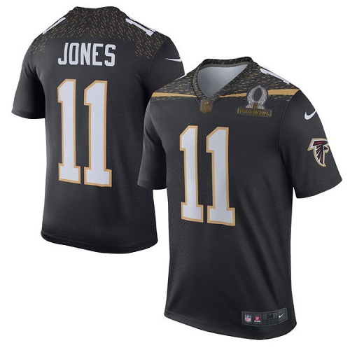 Men's Nike Atlanta Falcons #11 Julio Jones Elite Black Team Irvin 2016 Pro Bowl NFL Jersey