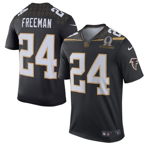 Men's Nike Atlanta Falcons #24 Devonta Freeman Elite Black Team Irvin 2016 Pro Bowl NFL Jersey
