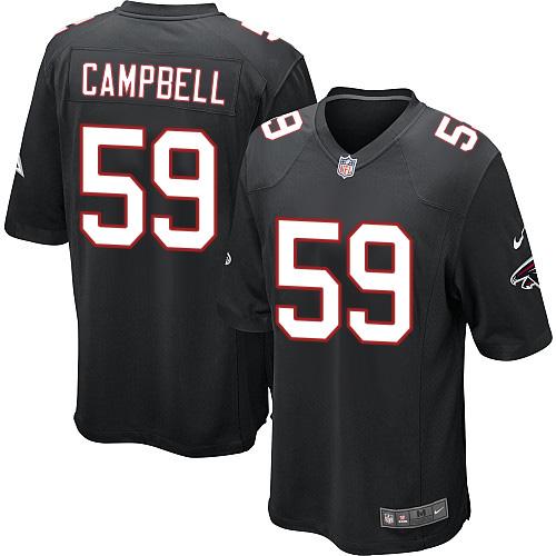 Men's Nike Atlanta Falcons #59 De'Vondre Campbell Game Black Alternate NFL Jersey