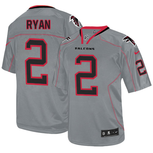 Men's Nike Atlanta Falcons #2 Matt Ryan Elite Lights Out Grey NFL Jersey