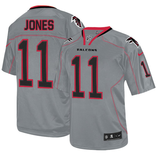 Men's Nike Atlanta Falcons #11 Julio Jones Elite Lights Out Grey NFL Jersey