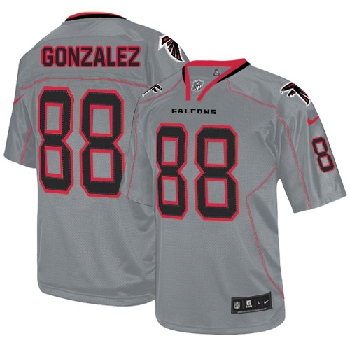 Men's Nike Atlanta Falcons #88 Tony Gonzalez Elite Lights Out Grey NFL Jersey